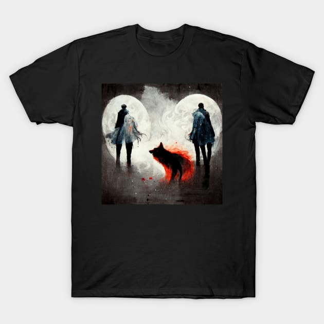 Ghost and the Wolf T-Shirt by The Bark Side